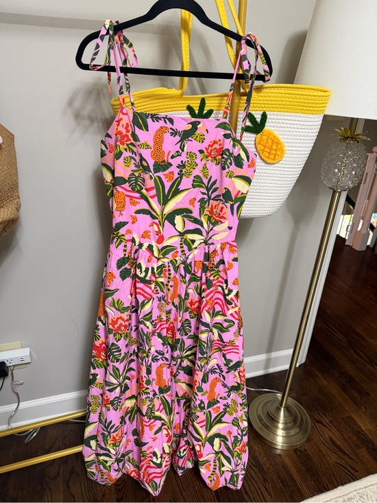 Tulip Dresses & Skirts - Floral Tie-Shoulder Midi Dress in Pink